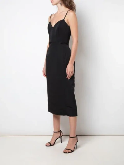 Shop Amsale Strappy Dress In Black