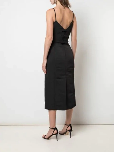 Shop Amsale Strappy Dress In Black