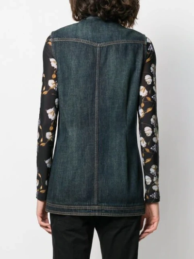 Pre-owned Chanel Sleeveless Denim Jacket In Blue