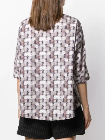 Shop Styland Ant Print Shirt In Neutrals