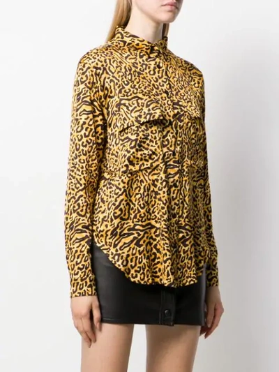 Shop Andamane Leopard-print Shirt In Yellow