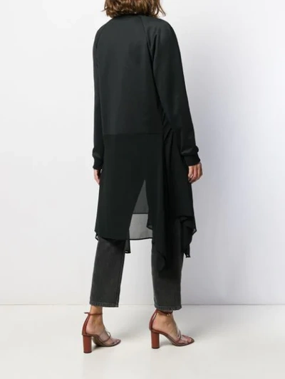 Shop Barbara Bui Handkerchief Hem Knitted Top In 10 Noir