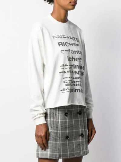 Shop Enfants Riches Deprimes Tv Static Relaxed-fit Sweatshirt In White