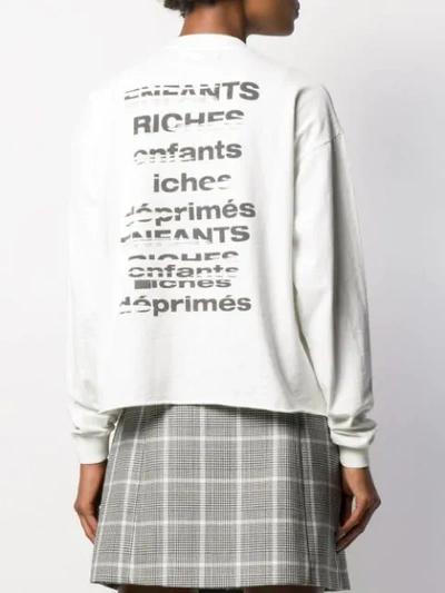 Shop Enfants Riches Deprimes Tv Static Relaxed-fit Sweatshirt In White