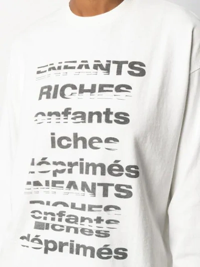 Shop Enfants Riches Deprimes Tv Static Relaxed-fit Sweatshirt In White