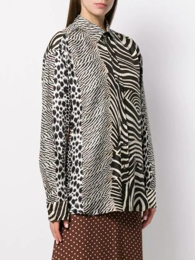 Shop Pierre-louis Mascia Animal Print Shirt In Black