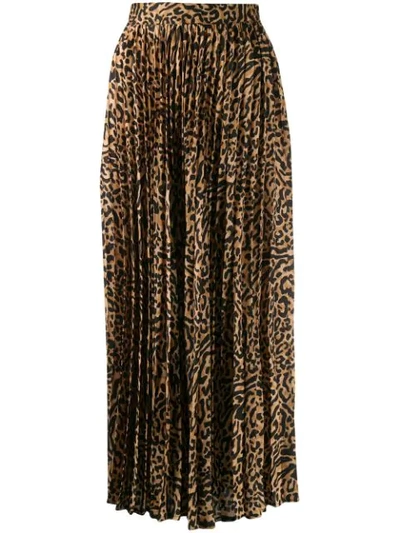 Shop Andamane Becky Leopard Print Skirt In Black