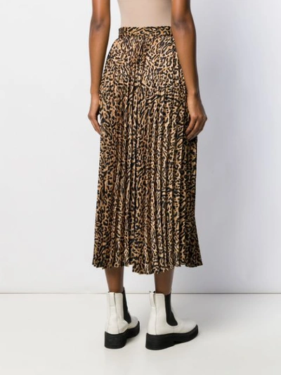 Shop Andamane Becky Leopard Print Skirt In Black