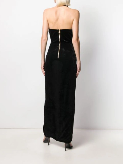 Shop Balmain Sequin Embellished Sleeveless Dress In Black