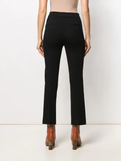 Shop Peserico Cropped Straight-leg Trousers In Black