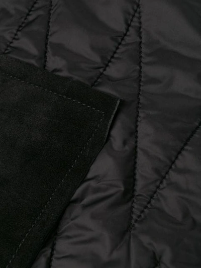 Shop Rick Owens Long Quilted Coat In 09 Black