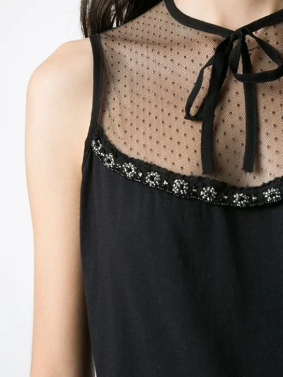 Shop Andrea Bogosian Pixel Embroidered Blouse In Black