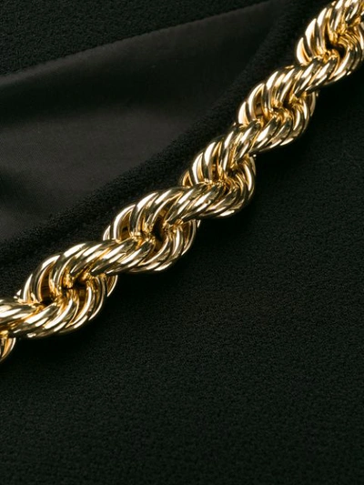 Moschino Chain Trim Midi Dress In Black