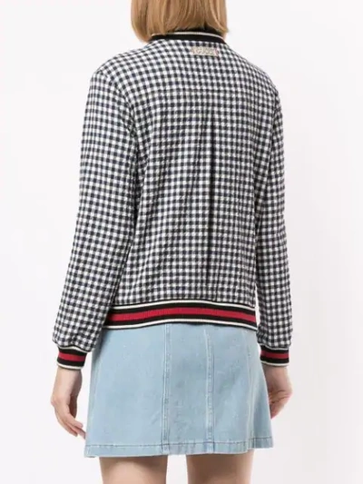Pre-owned Gucci Vichy Check Bomber Jacket In Blue