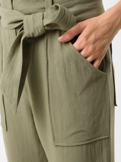 Shop Andrea Marques Side Pockets Clochard Trousers In Green