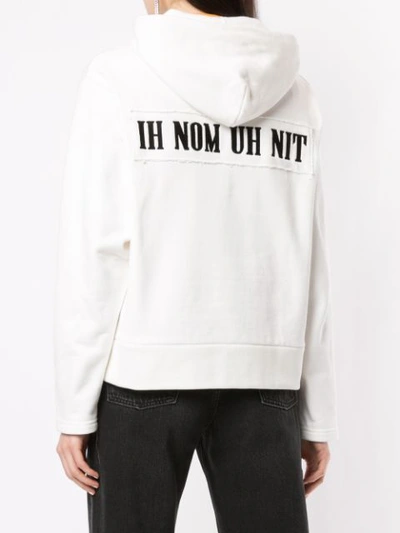 Shop Ih Nom Uh Nit Painting Print Hoodie In White