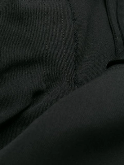 Shop Yohji Yamamoto Appliqué Detail Coat In Black