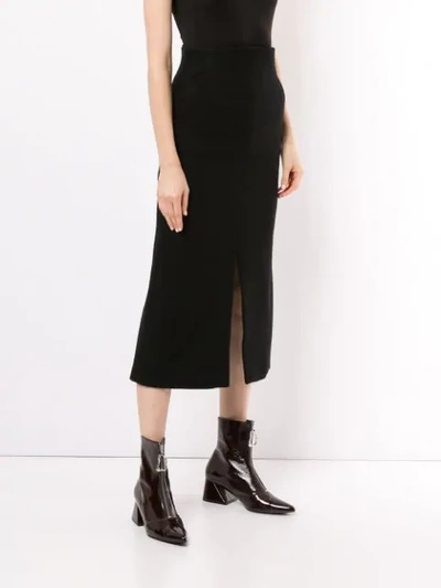 Mame Kurogouchi High Waisted Straight Skirt In Black | ModeSens