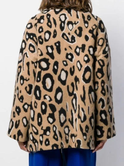 Shop Alysi Leopard Print Coat In Leopardo