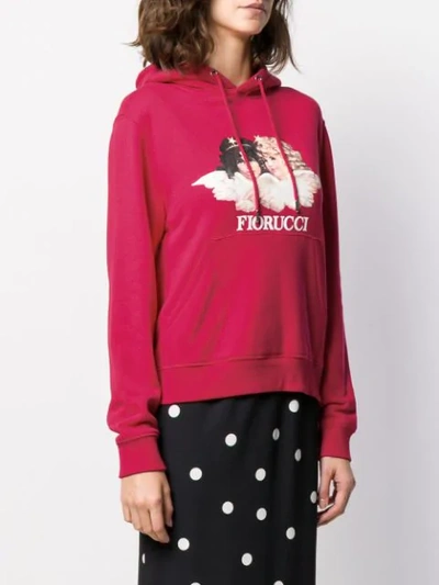 Shop Fiorucci Vintage Angels Hoodie In Pink