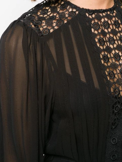 Shop Zimmermann Lace Panel Dress In Black