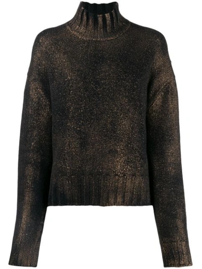 Shop Aragona Knitted Cashmere Jumper In Black