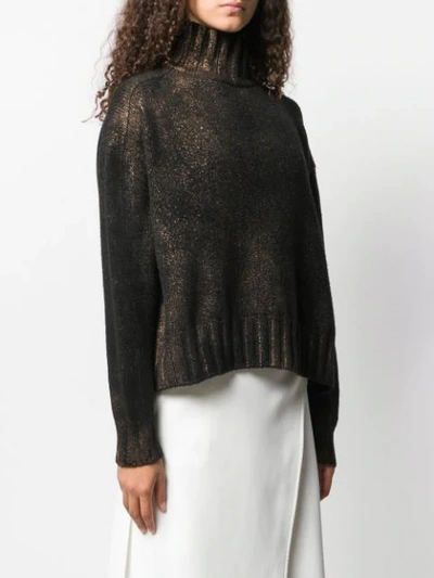 Shop Aragona Knitted Cashmere Jumper In Black