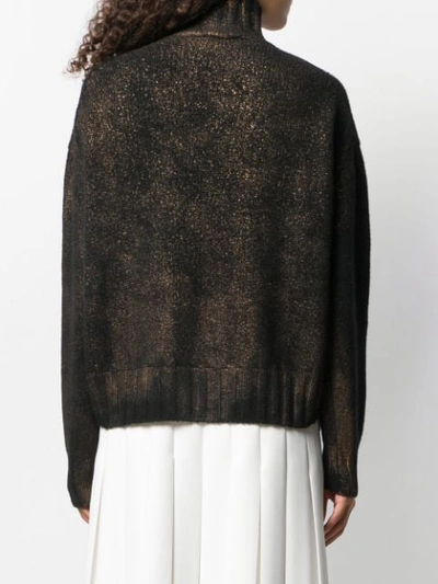 Shop Aragona Knitted Cashmere Jumper In Black