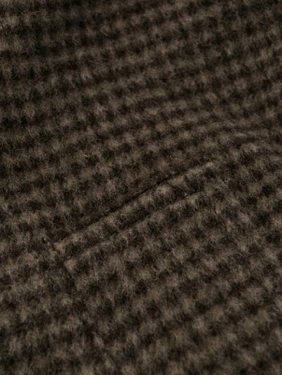 Shop Theory Checked Belted Coat In Brown