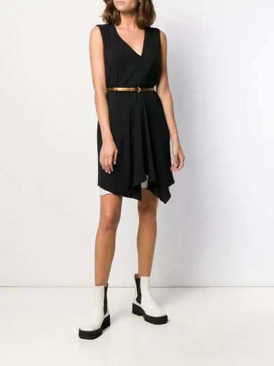 Pre-owned Gucci Asymmetric Sleeveless Dress In Black