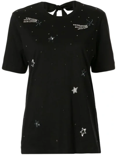 Shop Markus Lupfer Shooting Star Sequin T-shirt In Black