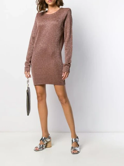 Shop Circus Hotel Knitted Cocktail Dress In Brown