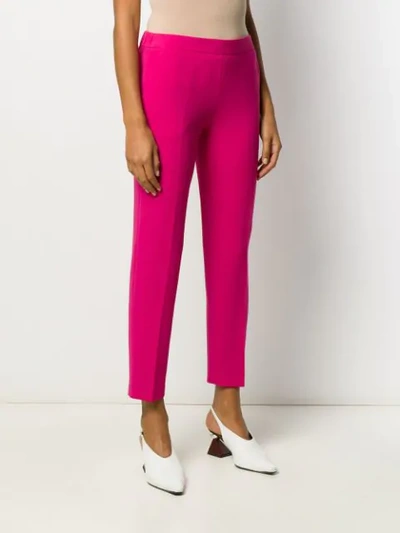 Shop Alberto Biani Tailored Cropped Trousers In Pink