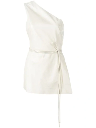 Shop Rosetta Getty One-shoulder Wrap Top - White