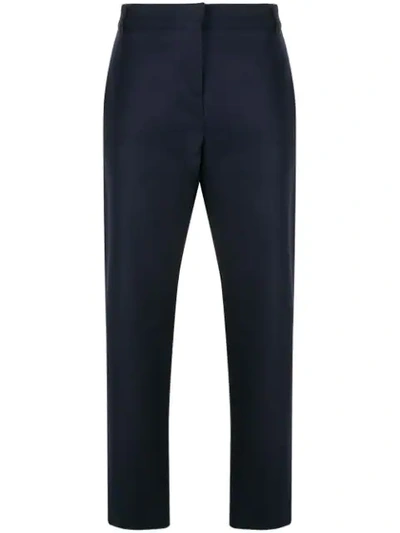 Shop Eleventy Stud-detailing Tailored Trousers In Blue
