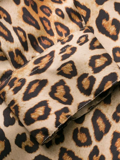 Shop Alberto Biani Silk Leopard Print Shirt In Neutrals