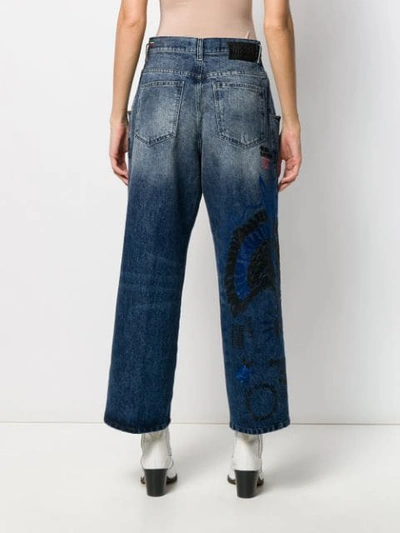 Shop Diesel Widee Wide-leg Jeans In Blue