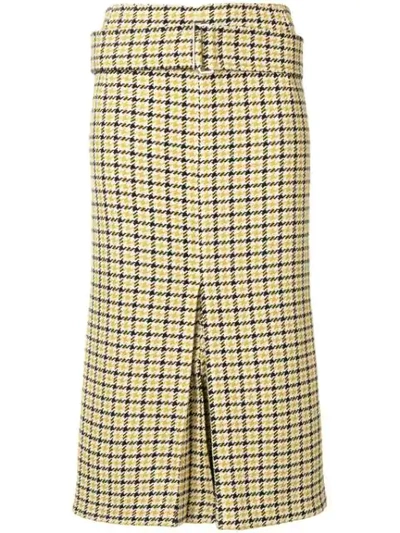 Shop Victoria Beckham Tweed Pencil Skirt In Neutrals