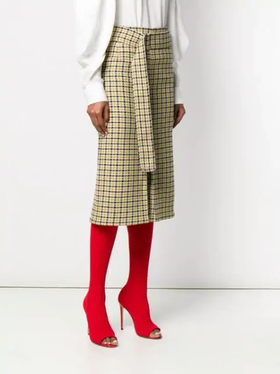 Shop Victoria Beckham Tweed Pencil Skirt In Neutrals