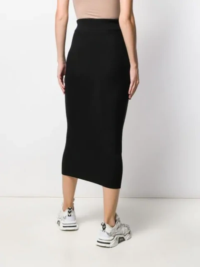 Shop Calvin Klein Fine Knit Pencil Skirt In Black