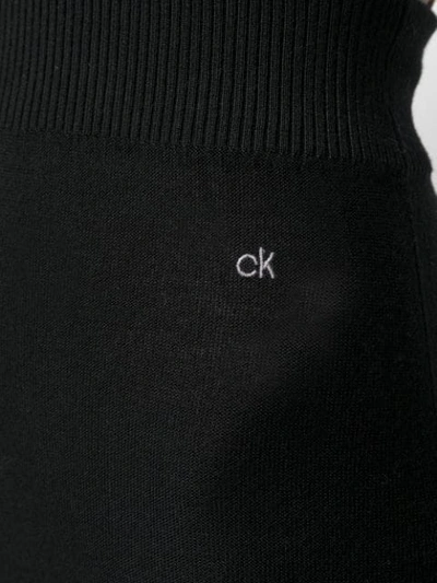 Shop Calvin Klein Fine Knit Pencil Skirt In Black