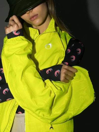 Shop Marine Serre Moiré Bomber Jacket In Yellow