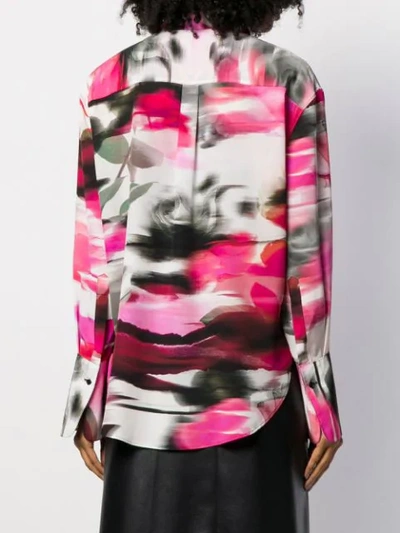 Shop Alexander Mcqueen Floral Print Shirt In Pink