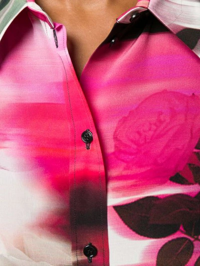 Shop Alexander Mcqueen Floral Print Shirt In Pink