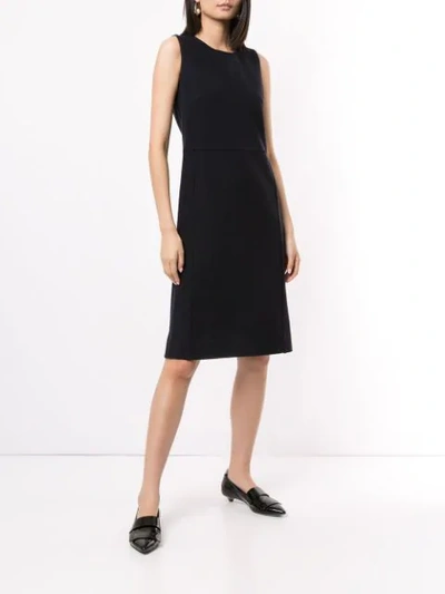 Shop Anteprima Layered Shift Dress In Navy 105