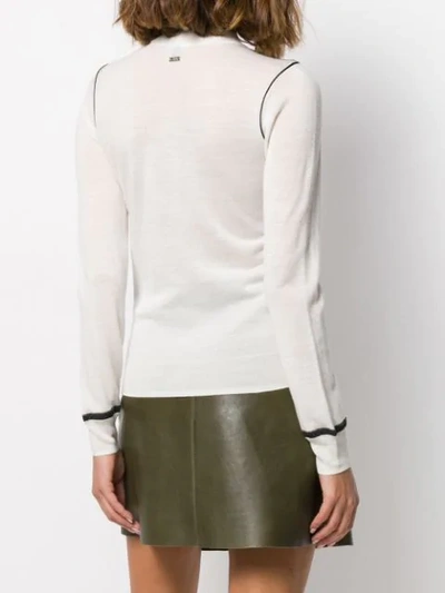 Shop Armani Exchange Pullover Mit Kontrastborte In White