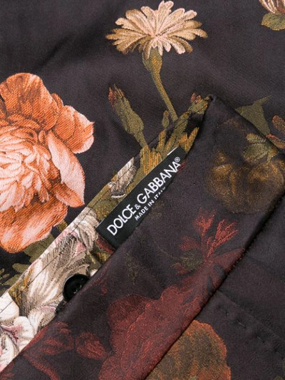 Shop Dolce & Gabbana Floral Jacquard Skirt In Black