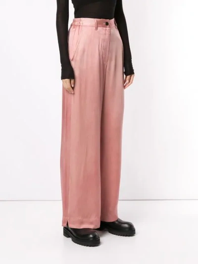 Shop Ann Demeulemeester Wide Leg Trousers In Pink