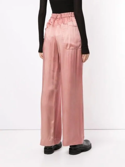 Shop Ann Demeulemeester Wide Leg Trousers In Pink
