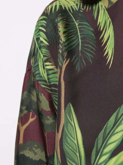 Shop F.r.s For Restless Sleepers Jungle Print Silk Shirt In Multicolour